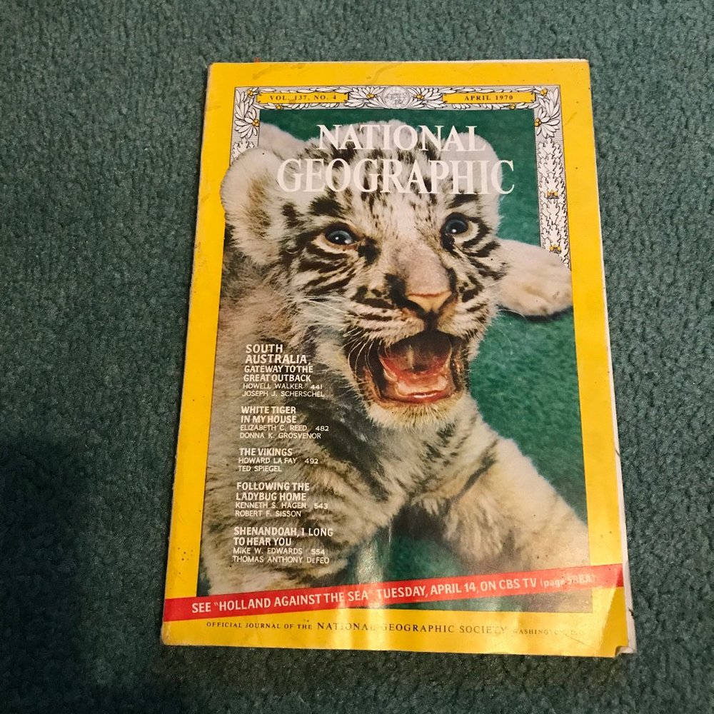 Vintage National Geographic Magazine April 1970